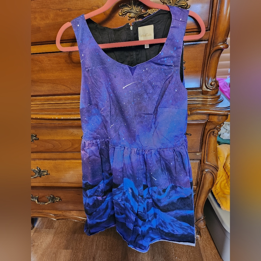Modcloth purple mountain dress 1x
